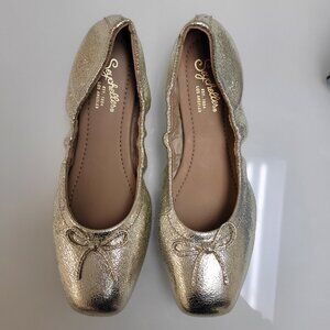Seychelles Gold Ballet Flats- Brand New!